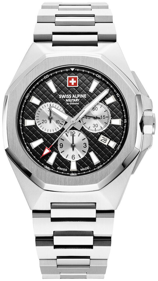 Swiss Alpine Military Herreklokke 7005.9137 Typhoon Sort/Stål Ø42 mm