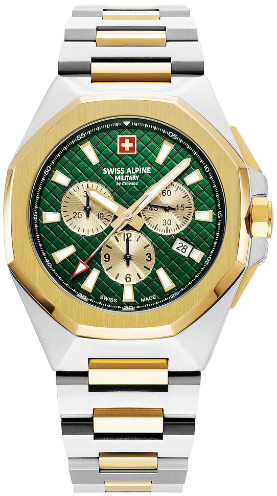 Swiss Alpine Military Herreklokke 7005.9144 Typhoon Grønn/Gulltonet