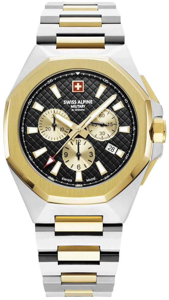 Swiss Alpine Military Herreklokke 7005.9147 Typhoon Sort/Gulltonet