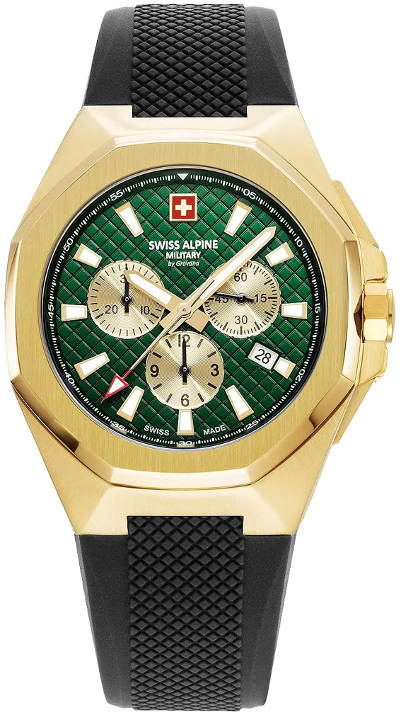 Swiss Alpine Military Herreklokke 7005.9814 Typhoon Grønn/Gummi Ø42