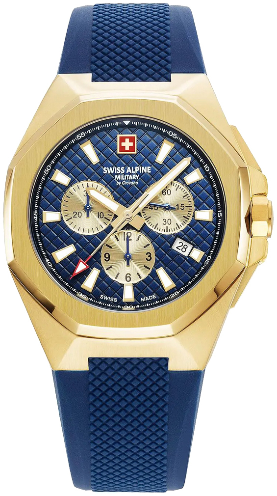 Swiss Alpine Military Herreklokke 7005.9815 Typhoon Blå/Gummi Ø42 mm