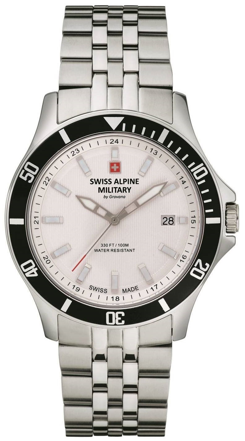 Swiss Alpine Military Herreklokke 7022.1132 Challenger Hvit/Stål
