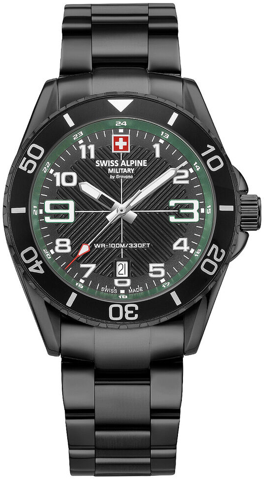 Swiss Alpine Military Herreklokke 7029.1174 Raptor Sort/Stål Ø42 mm