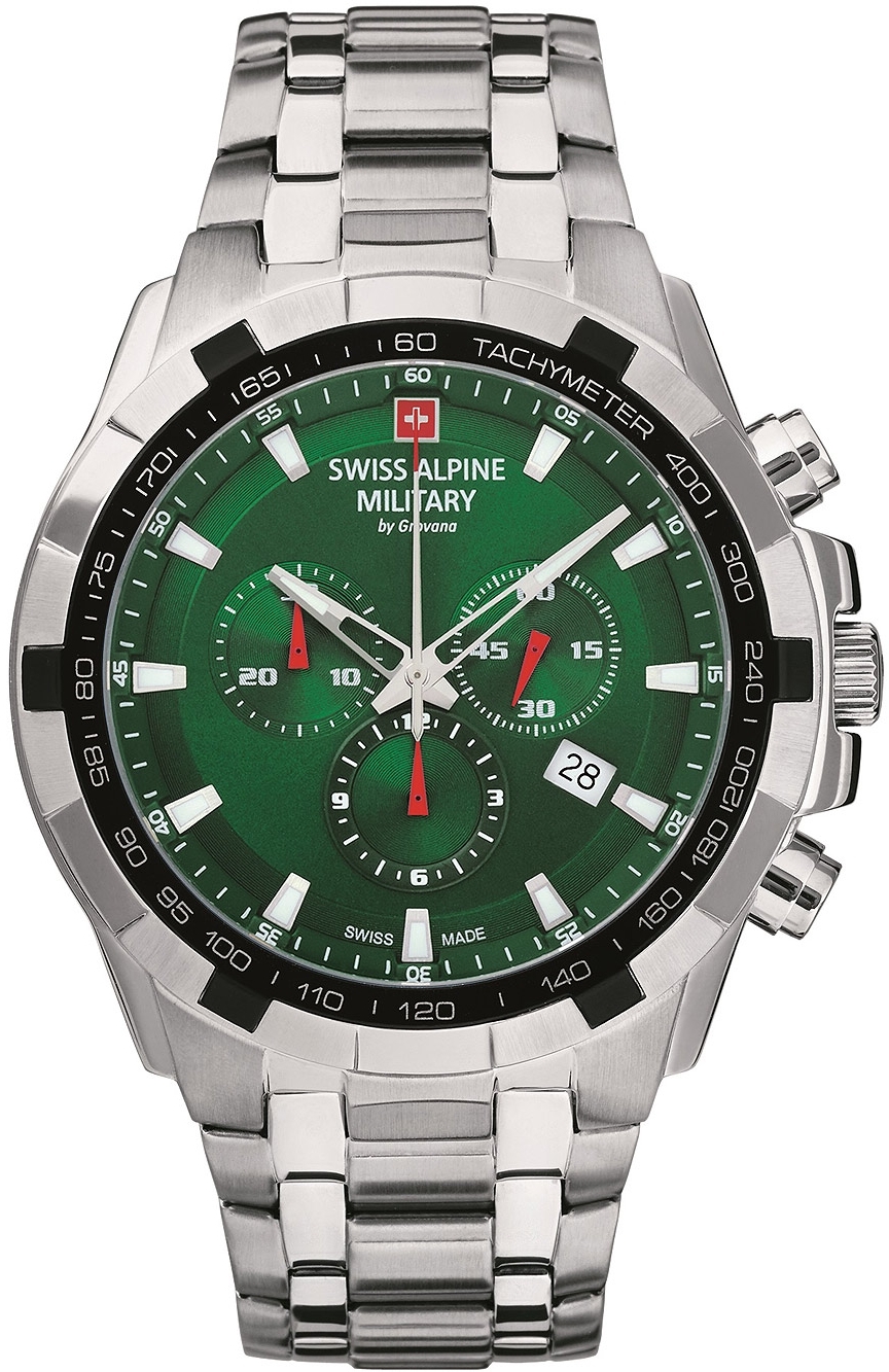 Swiss Alpine Military Herreklokke 7043.9134 Classic Grønn/Stål Ø48