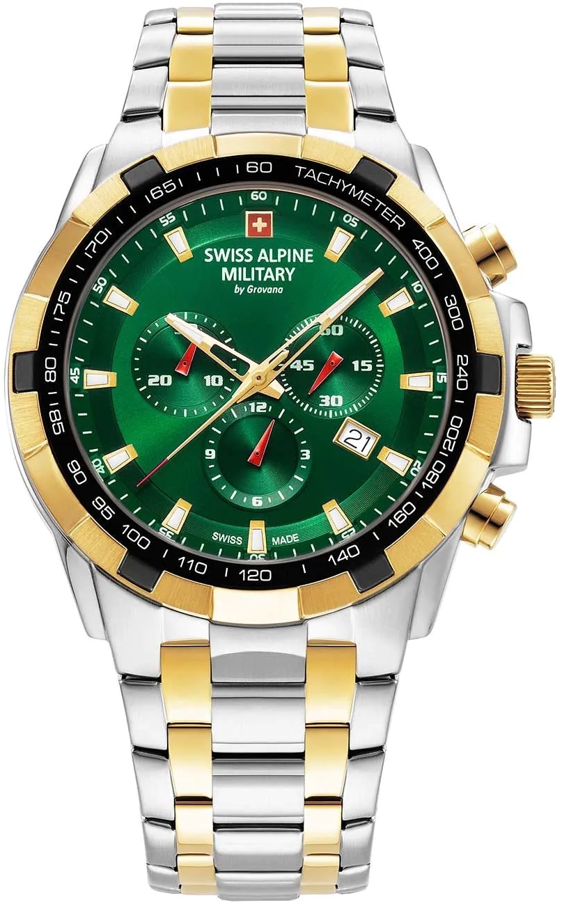 Swiss Alpine Military Herreklokke 7043.9144 Star Fighter Grønn/Stål