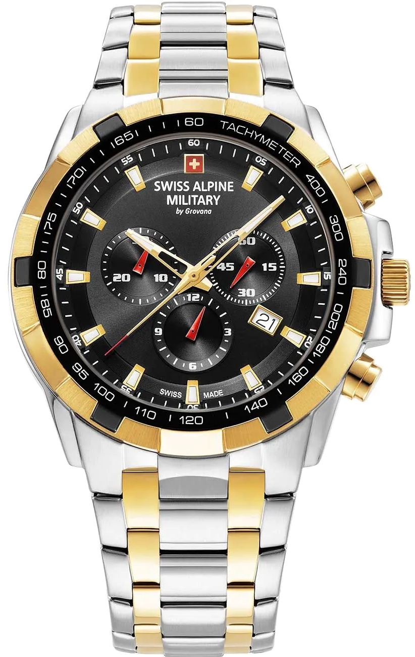 Swiss Alpine Military Herreklokke 7043.9147 Star Fighter Sort/Stål