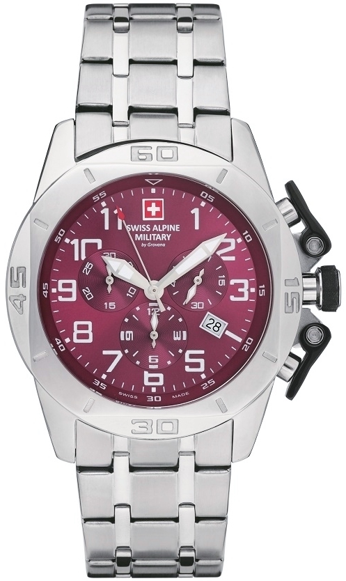Swiss Alpine Military Herreklokke 7063.9136 Tornado Chrono Rød/Stål