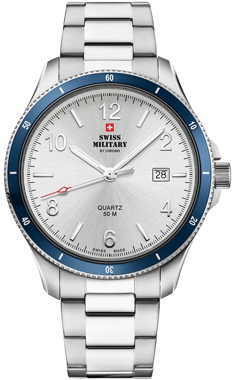Swiss Military by Chrono Herreklokke SM34096.02 Classic Hvit/Stål