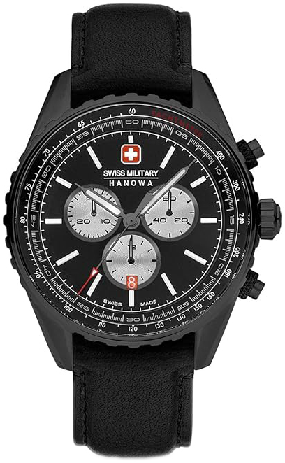 Swiss Military Hanowa Herreklokke SMWGC0000331 Condor Sort/Lær Ø45