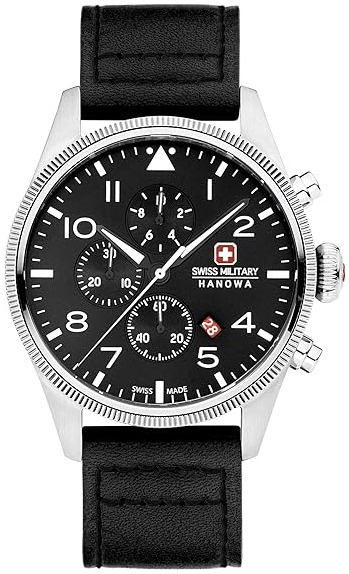 Swiss Military Hanowa Herreklokke SMWGC0000401 Thunderbolt Sort/Lær