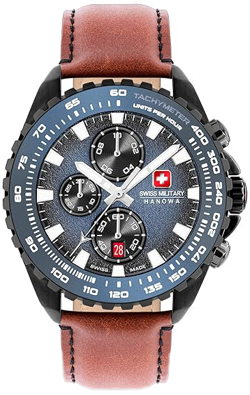 Swiss Military Hanowa Herreklokke SMWGC0001831 Hanowa Blå/Lær Ø45