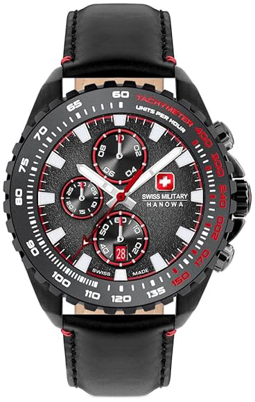 Swiss Military Hanowa Herreklokke SMWGC0001832 Hanowa Grå/Lær Ø45