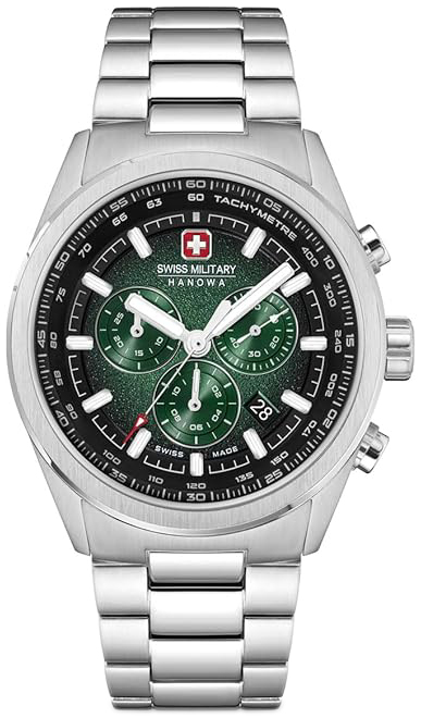 Swiss Military Hanowa Herreklokke SMWGI0004206 Pioneer Grønn/Stål