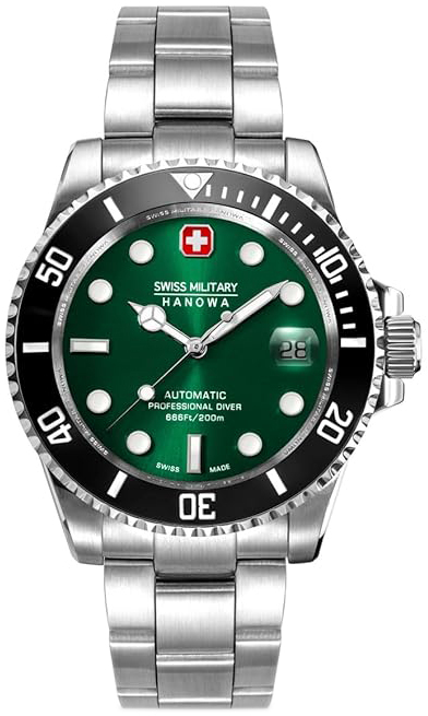 Swiss Military Hanowa Herreklokke SMWGL0006302 Sealord Grønn/Stål