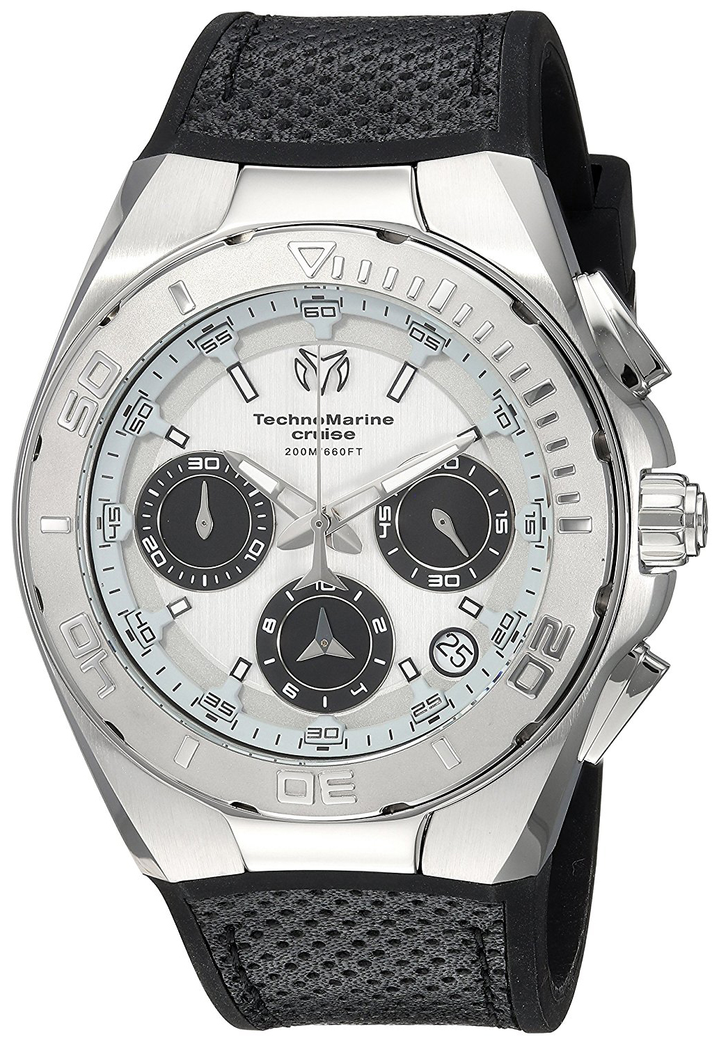 Technomarine Herreklokke TM-115345 Sølvfarget/Gummi Ø42 mm
