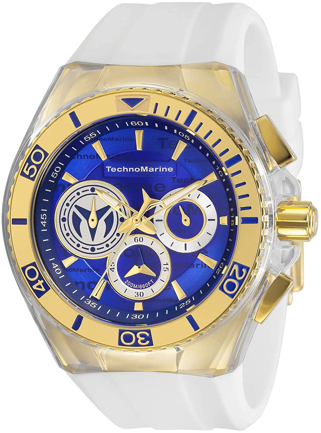 Technomarine Herreklokke TM-118127 Blå/Gummi Ø46.65 mm