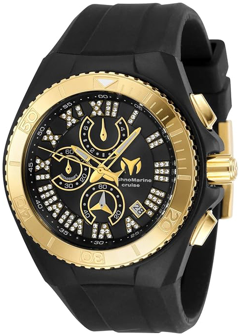 Technomarine Herreklokke TM-119016 Cruise Star Sort/Gummi Ø46.65 mm
