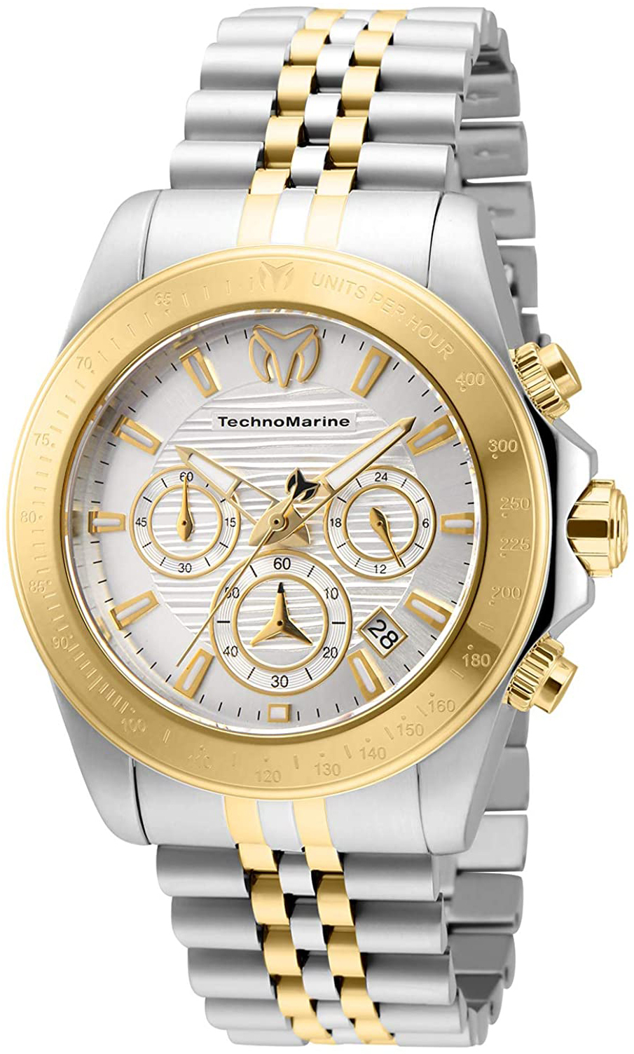 Technomarine Herreklokke TM-219020 Sølvfarget/Gulltonet stål Ø42 mm