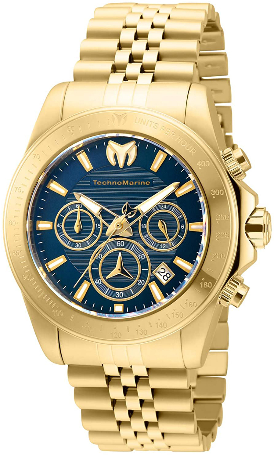 Technomarine Herreklokke TM-219024 Blå/Gulltonet stål Ø42 mm