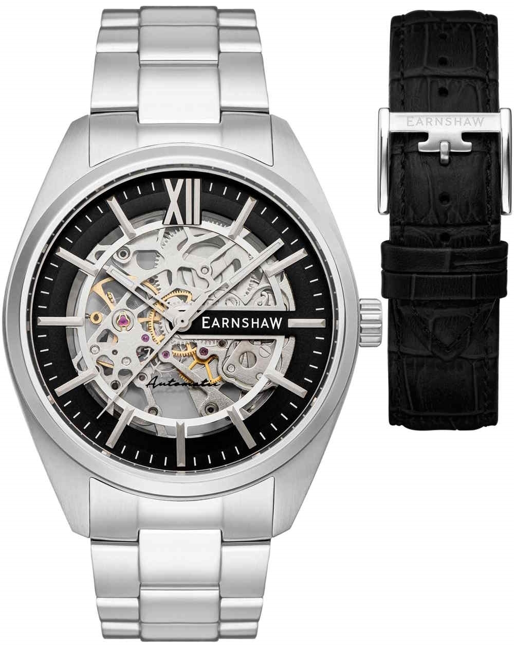 Thomas Earnshaw Herreklokke ES-8208-11 Smeaton Sort/Stål Ø43 mm