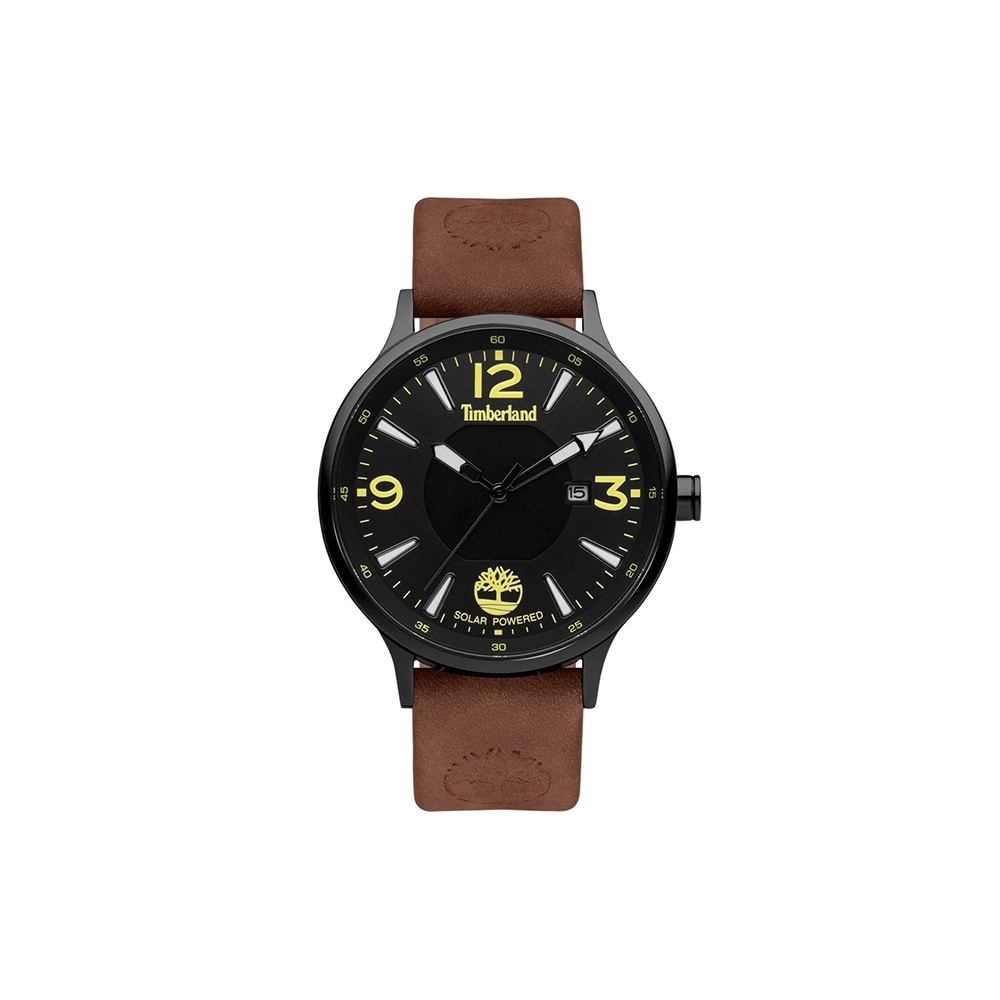 Timberland Herreklokke TDWGA2100902 Marbelhead Sort/Lær Ø43 mm