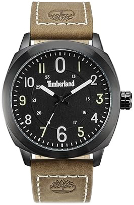 Timberland Herreklokke TDWGA9001903 Cillicothe-Z Sort/Lær Ø46 mm