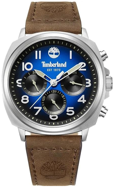 Timberland Herreklokke TDWGB0042007 Williston Blå/Lær Ø44 mm