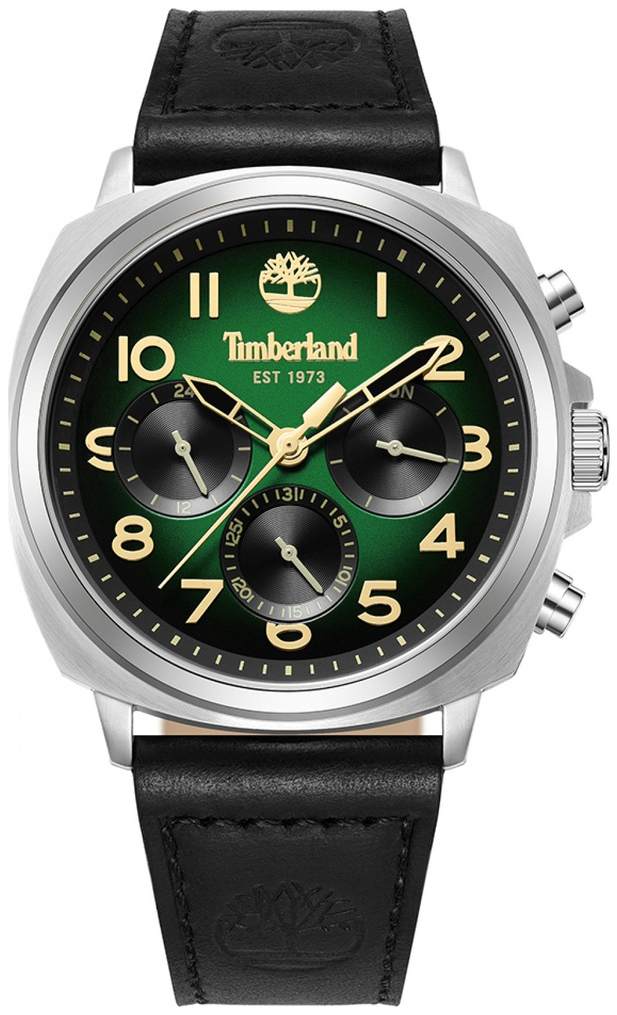 Timberland Herreklokke TDWGB0042008 Williston Grønn/Lær Ø44 mm