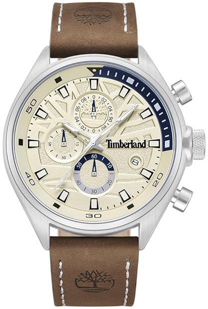 Timberland Herreklokke TDWGC9000403 Sport Beige/Lær Ø46 mm