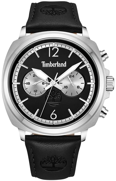 Timberland Herreklokke TDWGF0028202 Williston Sort/Lær Ø43.5 mm