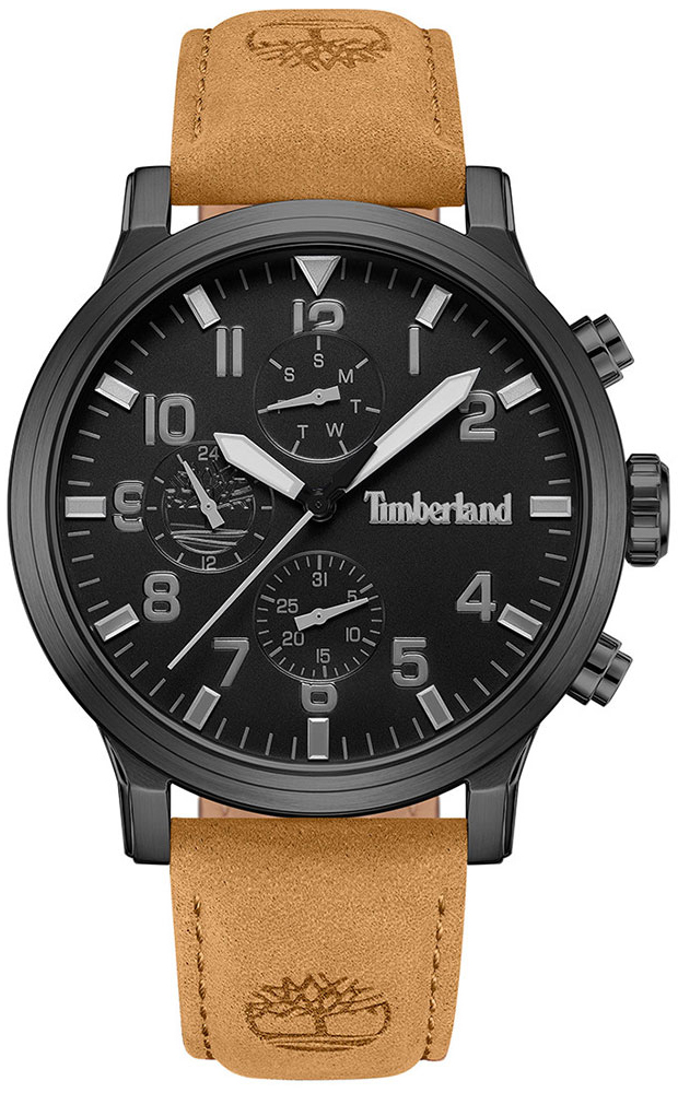 Timberland Herreklokke TDWGF0040701 Driscoll Sort/Lær Ø46 mm