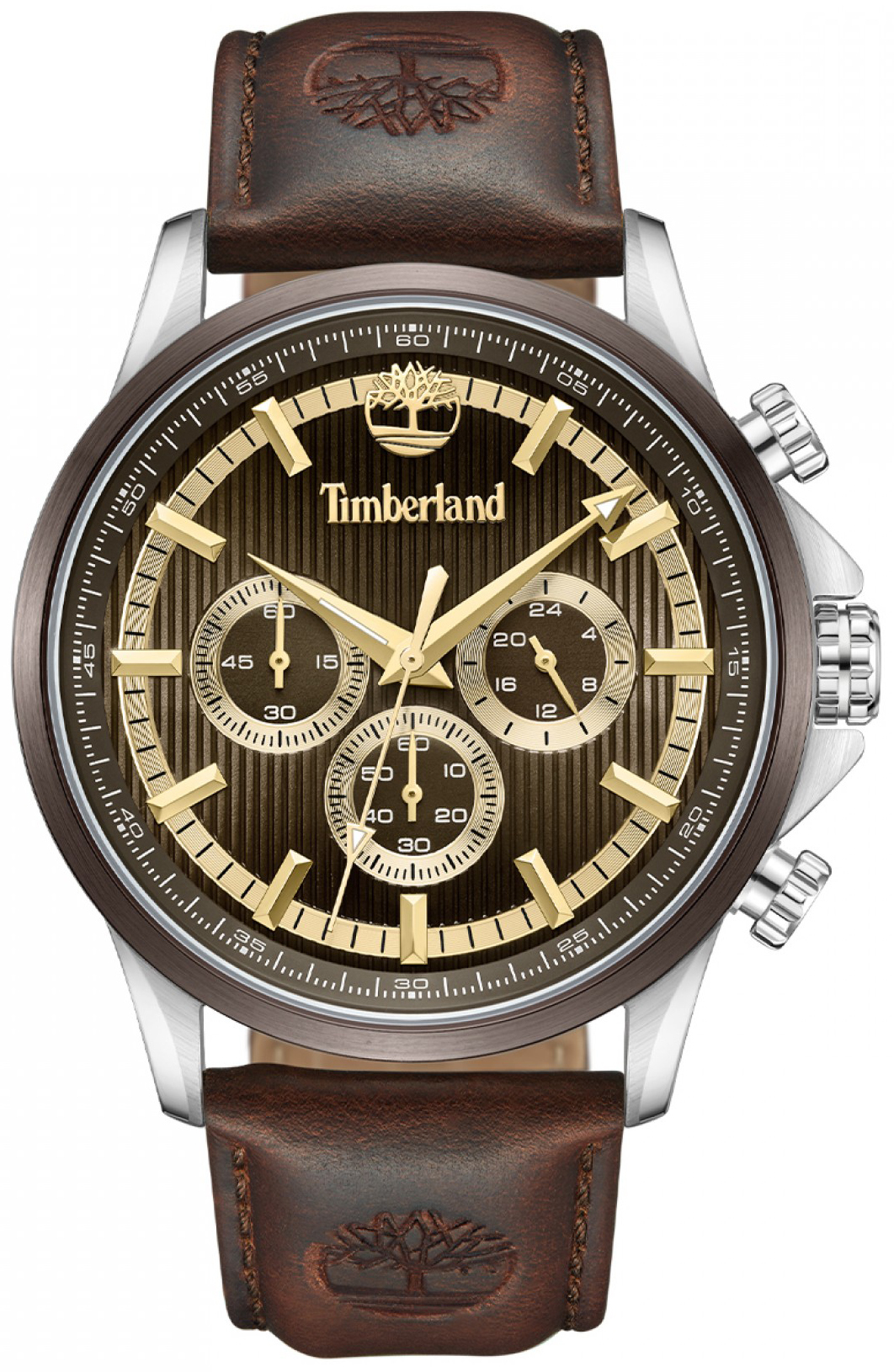 Timberland Herreklokke TDWGF0054601 Bernardston Brun/Lær Ø45 mm