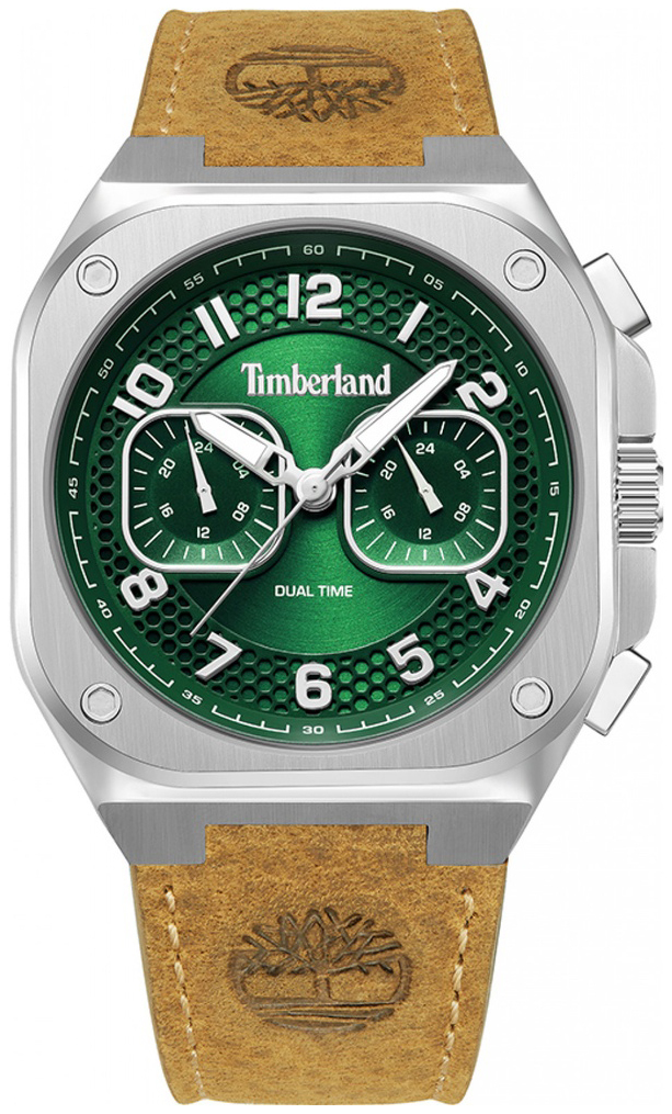 Timberland Herreklokke TDWGF0055002 Mackinac Grønn/Lær