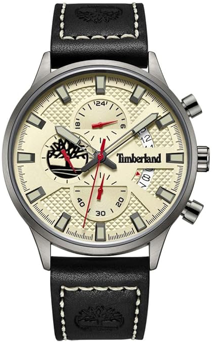 Timberland Herreklokke TDWGF2181803 Dracut Beige/Lær Ø43 mm