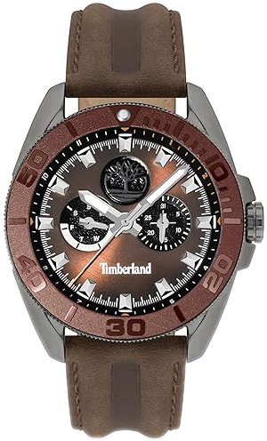 Timberland Herreklokke TDWGF2200902 Fairhill Brun/Lær Ø44 mm