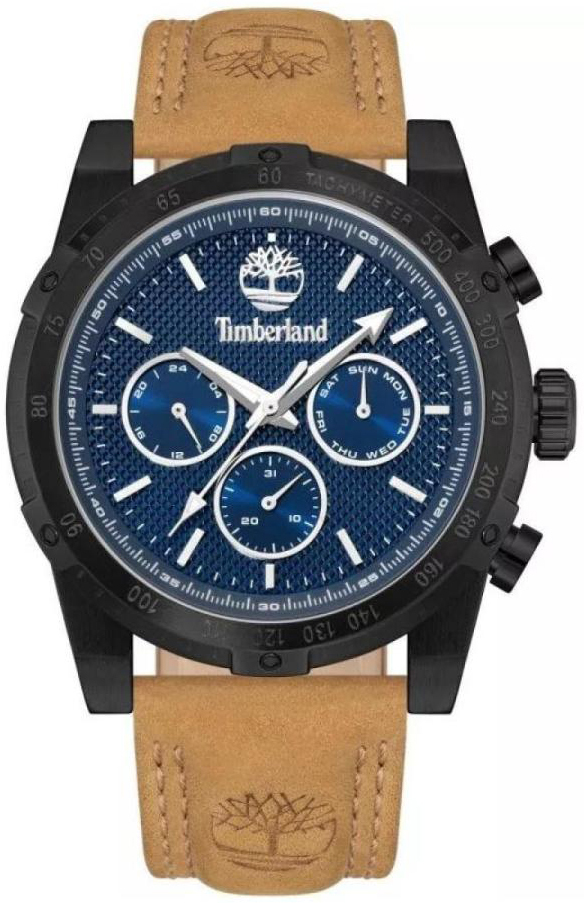 Timberland Herreklokke TDWGF2230406 Stonington Blå/Lær Ø45 mm