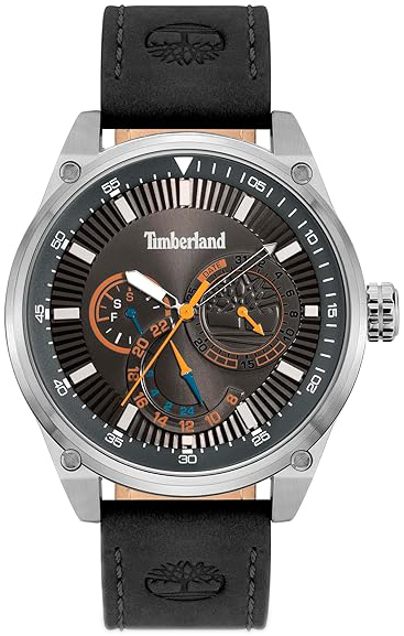 Timberland Herreklokke TDWGF9000901 Dumbarton-Z Grå/Lær Ø46 mm