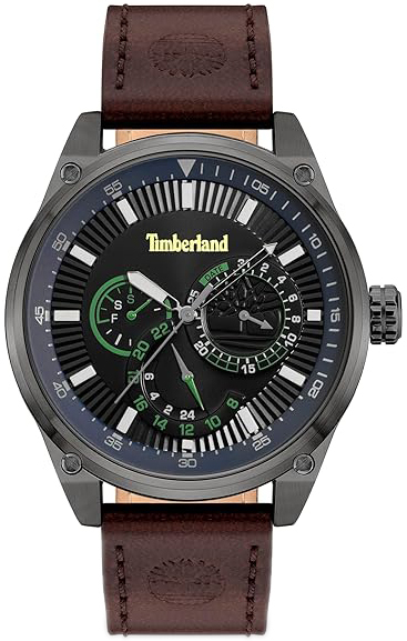 Timberland Herreklokke TDWGF9000903 Dumbarton-Z Sort/Lær Ø46 mm