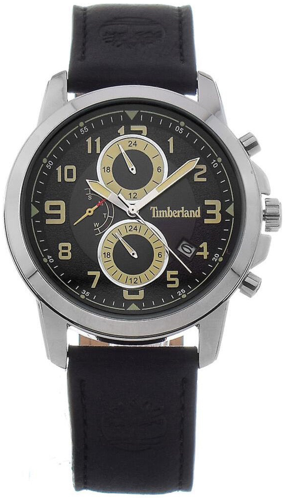 Timberland Herreklokke TDWGF9002401 Classic Sort/Lær Ø42 mm
