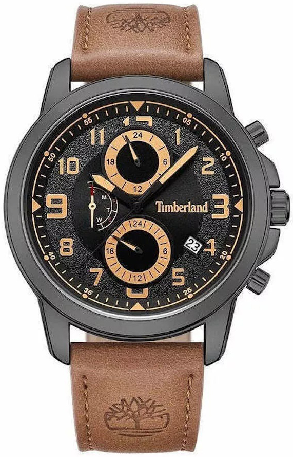 Timberland Herreklokke TDWGF9002403 Classic Sort/Lær Ø44 mm
