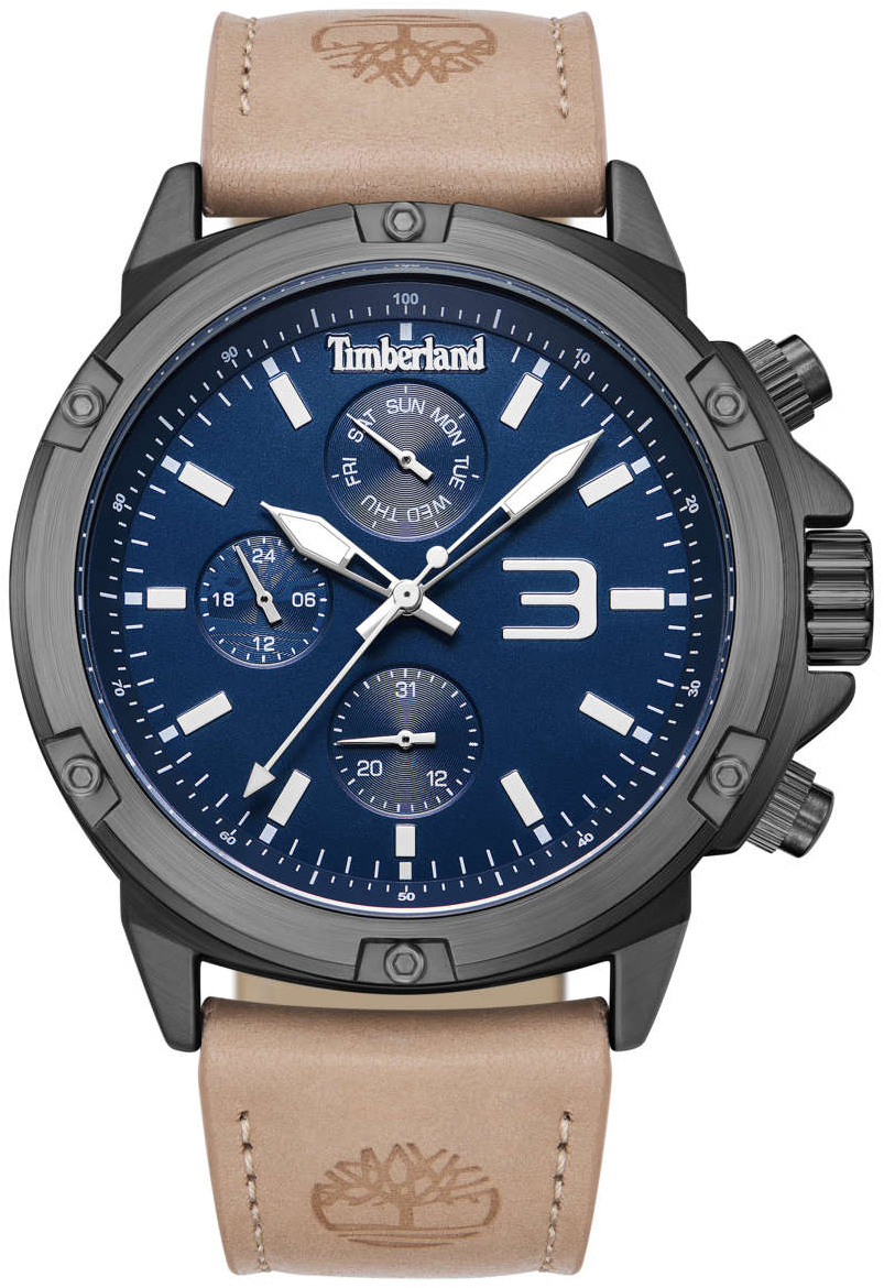Timberland Herreklokke TDWGF9002902 Sport Blå/Lær Ø46 mm