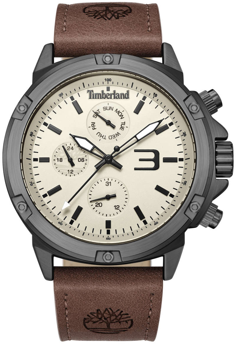 Timberland Herreklokke TDWGF9002903 Sport Beige/Lær Ø46 mm