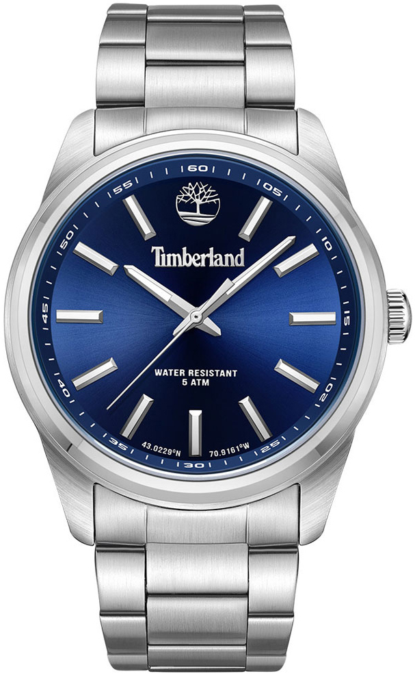 Timberland Herreklokke TDWGG0010805 Northbridge Blå/Stål Ø45 mm