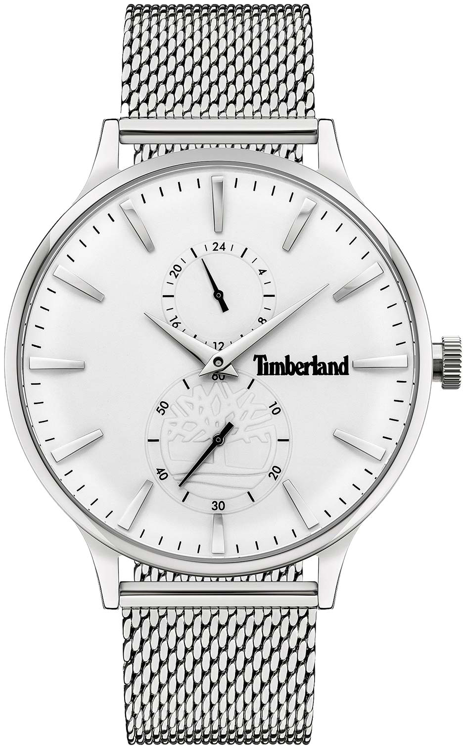 Timberland Herreklokke TDWJK2001101 Hvit/Stål Ø45 mm