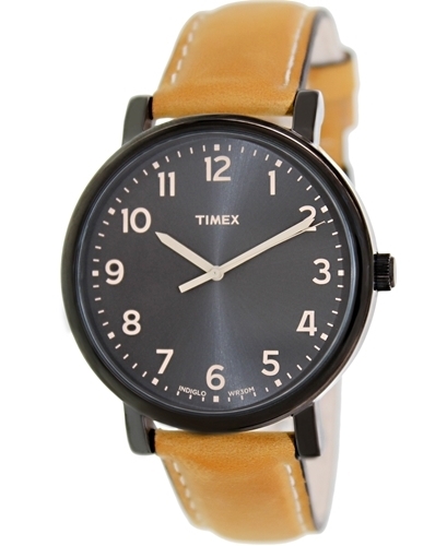 Timex Herreklokke T2N677 Sort/Lær Ø42 mm - Timex