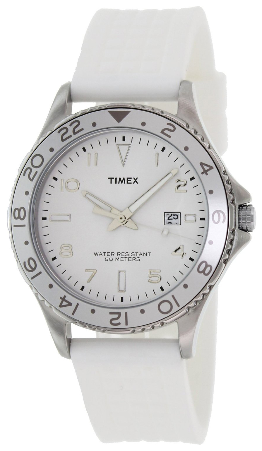 Timex Herreklokke T2P030 Sølvfarget/Gummi Ø44 mm - Timex