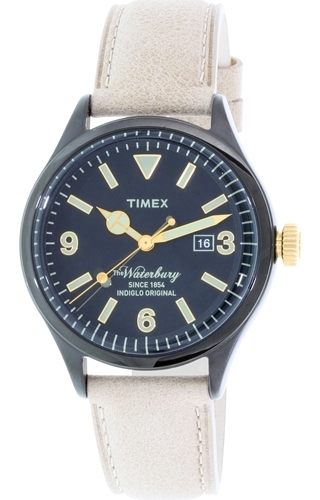 Timex 99999 Dameklokke TW2P74900 Sort/Lær Ø42 mm