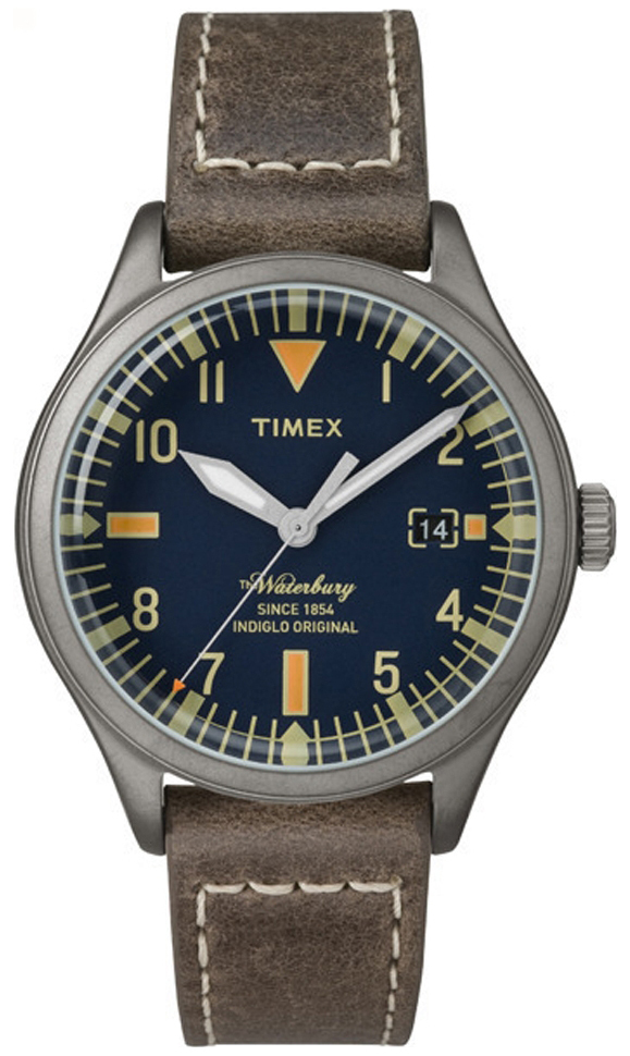 Timex 99999 Herreklokke TW2P84400 Blå/Lær Ø38 mm