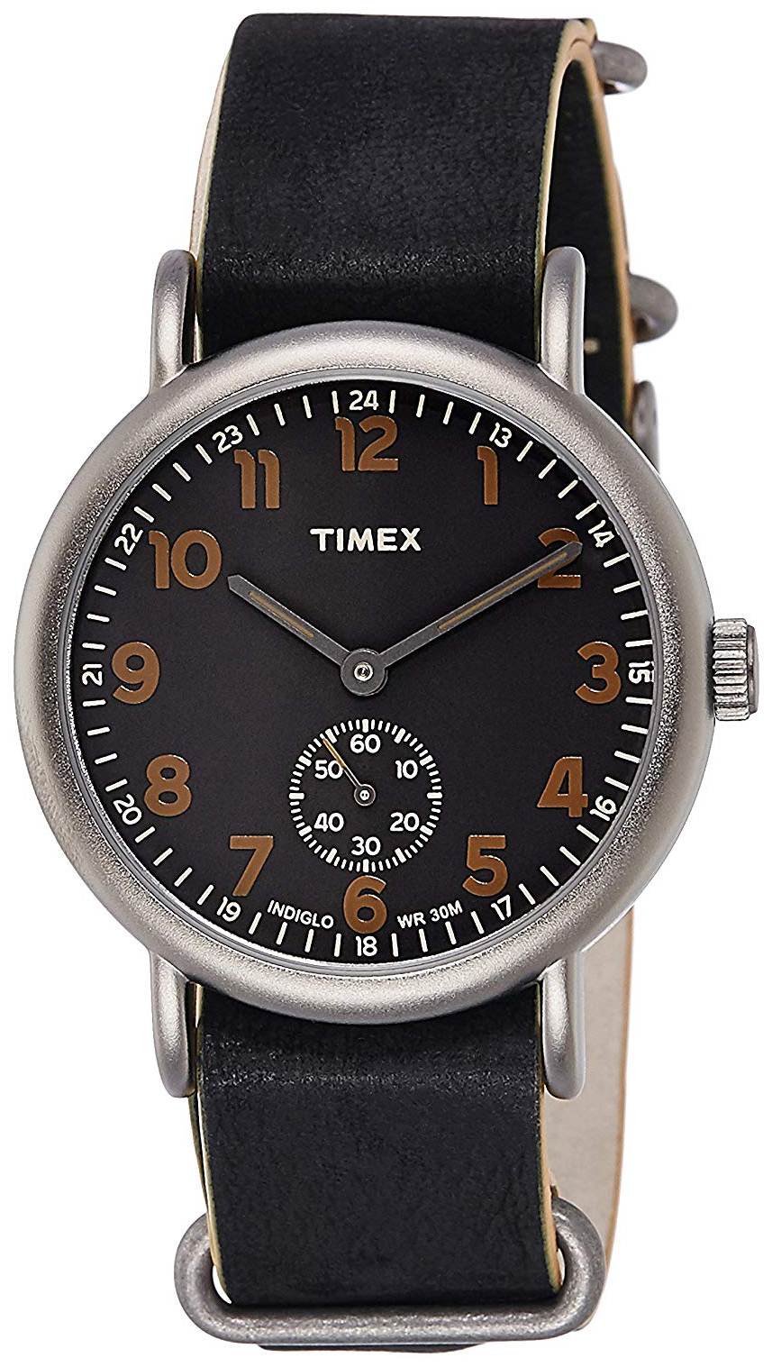 Timex Weekender Herreklokke TW2P86700 Sort/Lær Ø40 mm