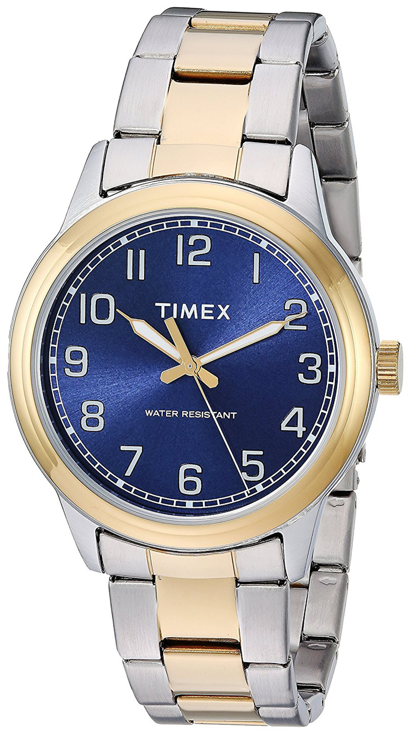 Timex 99999 Herreklokke TW2R36600 Blå/Gulltonet stål Ø40 mm - Timex